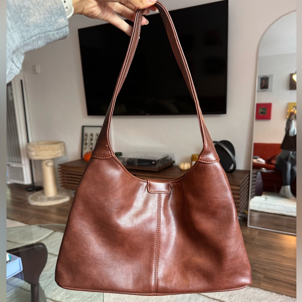 Brown leather purse